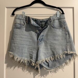 Wild Fable Light Blue Frayed Jean Shorts